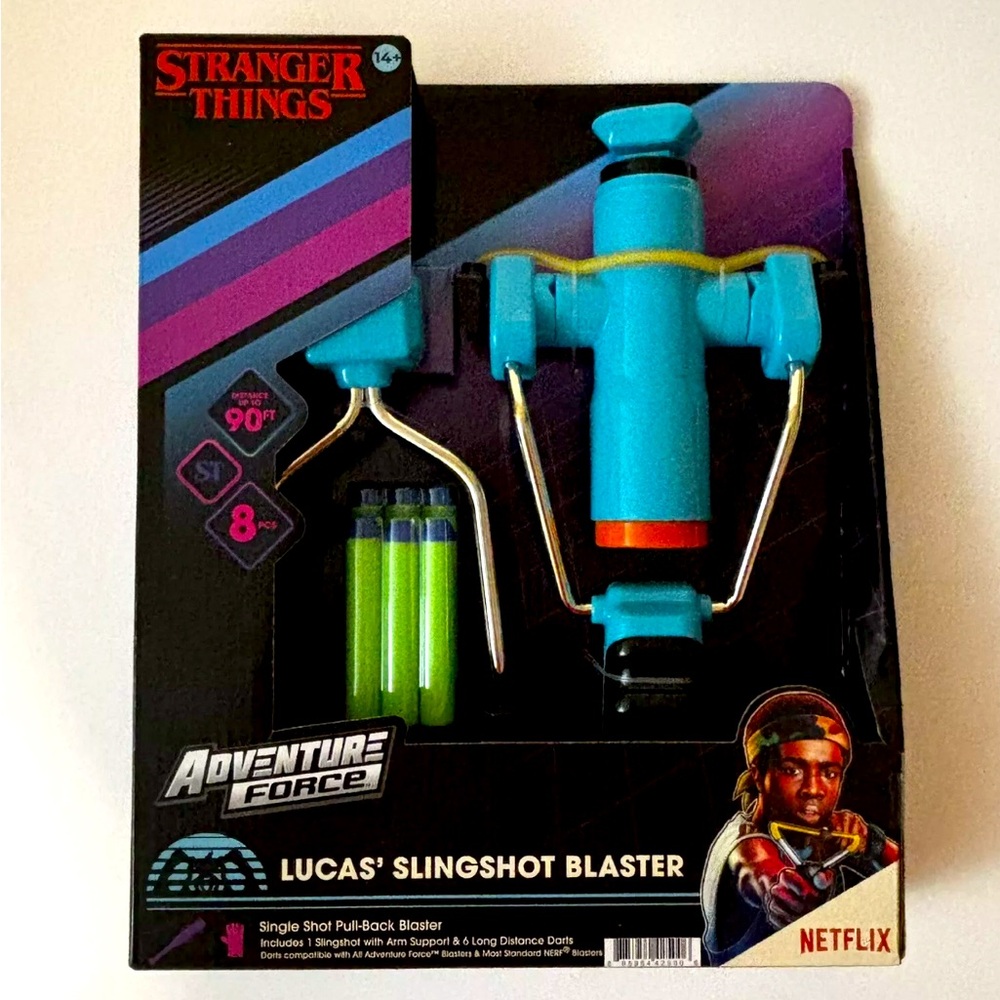 Stranger Things Adventure Force Lucas' Slingshot Dart Single Shot Blaster 🔥
